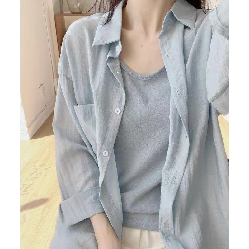 正品撤柜剪标高档冰丝防晒衬衫