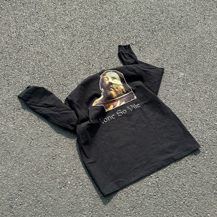 Weirdstory Cryptopsy密码学乐队滑板长袖tee欧美酷飒Y2K阿美咔叽