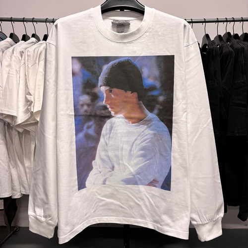 埃米纳姆eminem美国说唱歌手印花长袖嘻哈hippop高街T恤ins穿搭