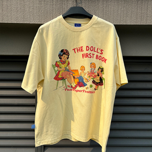 90S阿美咔叽彩色高饱和穿搭T恤甜酷少女cool S洋娃娃短袖 DOLL THE