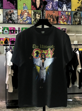 Ozzy Osbourne乐队短袖潮牌印花夏季宽松t恤街头复古个性情侣半袖