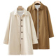 外套春 风衣女单排扣韩系宽松简约大衣休闲时尚 日单正品 纯棉中长款