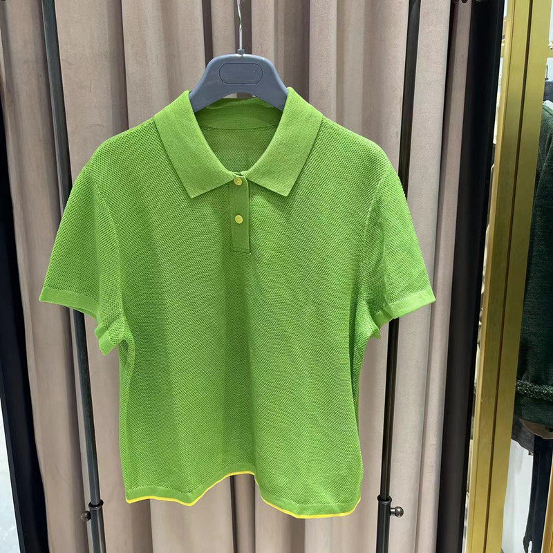 欧阿玛施女装正品专柜代购2022夏新款针织短袖POLO衫T恤女上衣