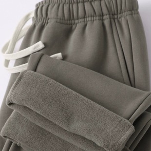 MAROLIO~不挑腿型！秋冬加绒直筒卫裤男女款百搭宽松运动休闲长裤