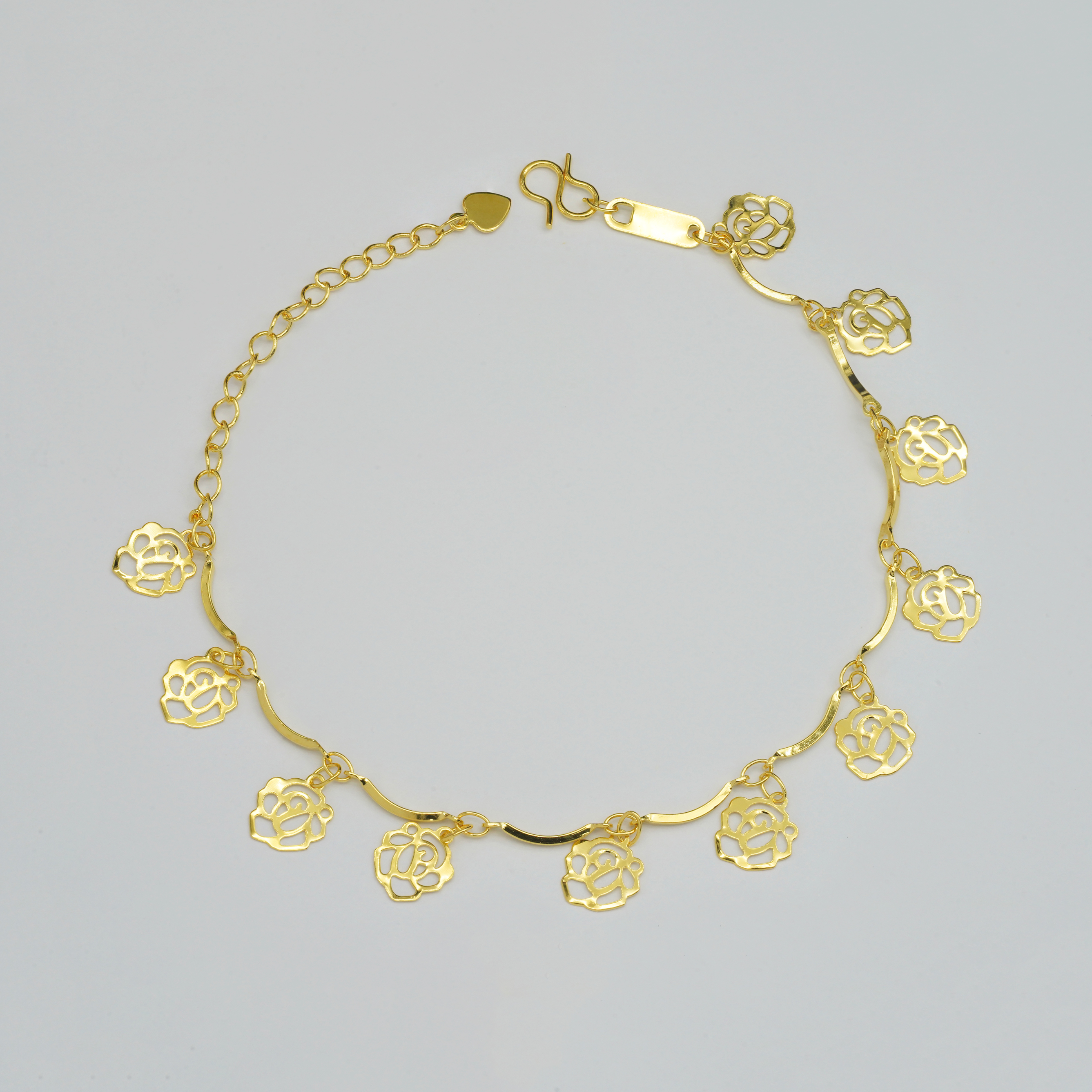 【店铺专属】18k金春意玫瑰手链女款时尚百搭不脱模【WT0461】