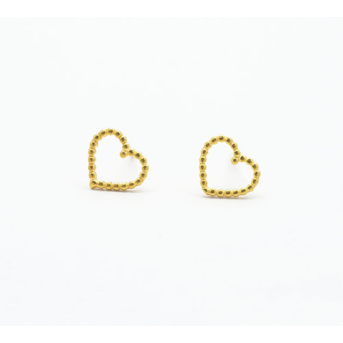 18k金爱心耳钉耳饰高级感氛围感