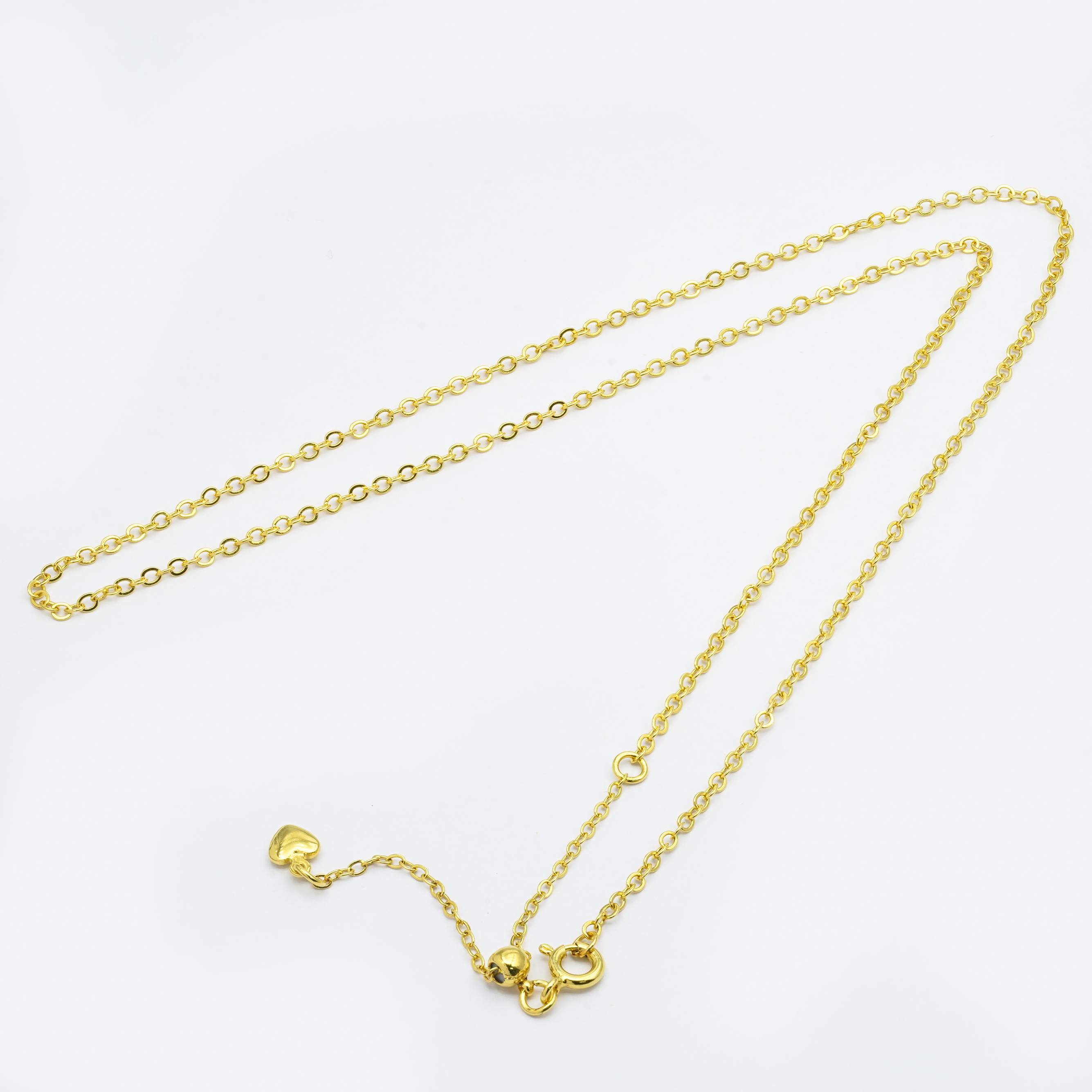 18k金爱心O字项链高级感情人节送老婆礼物 约2mm【WT0333】不脱模