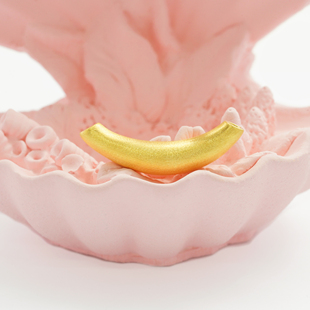 约29mm 含绳 18k金拉丝月牙弯管DIY配件 QL07400 店铺专属