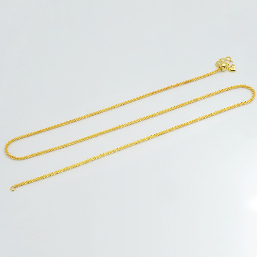 18k金抽拉璀璨雪花链  不脱模【WT0497】