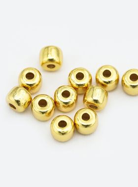 【店铺专属】18k金光面隔珠(4mm) 手串DIY配件不脱模【WT0284】