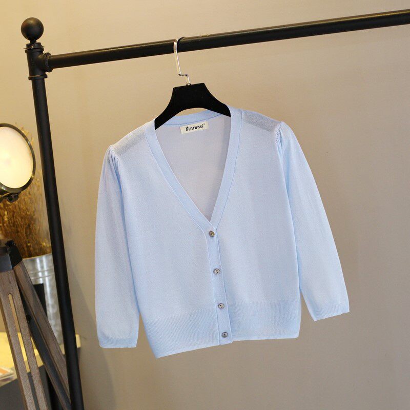 2018 new pattern air conditioner Large summer Sunscreen Borneol knitting Cardigan Outside the ride coat have cash less than that is registered in the accounts Shawlin the Women's clothing/Boutique , Wool sweater  category - from Buy2taobao.com to provide professional Taobao agent buy service