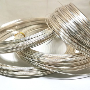 雅庄925银DIY材配件素银060708MM银线银丝镶嵌木音箱线绳弹力手串