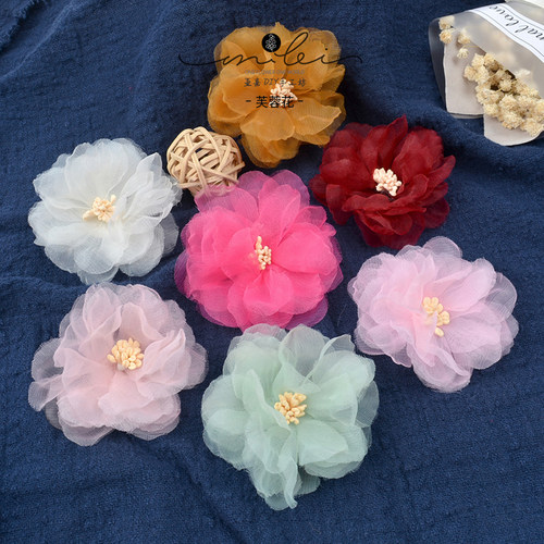 纱花diy花朵手工配件装饰