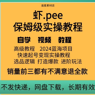 shopee虾皮运营课程零基础初中高级开店店铺装修后台操作视频教程