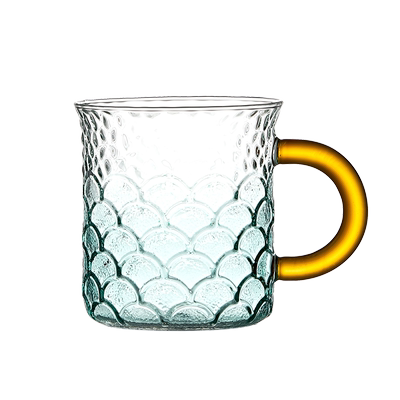 玻璃杯耐热防爆耐高温喝水杯子带把手家用轻奢高端高级感茶杯套装