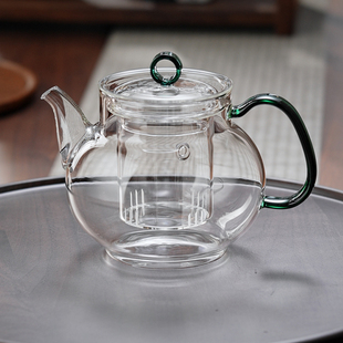 全度高硼硅耐热玻璃茶水分离泡茶壶花茶壶红茶具泡茶器办公室茶具