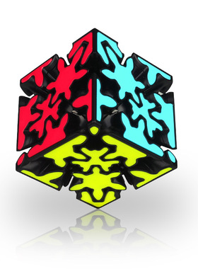 奇艺疯狂齿轮魔方黑色贴片魔方格异形魔方玩具儿童男孩速拧手速