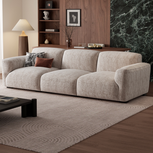 雪尼尔面料+松木框架+高回弹海绵