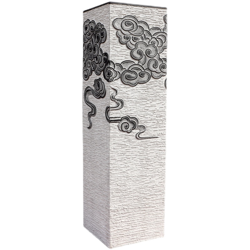 新中式祥云纹水泥客厅装饰