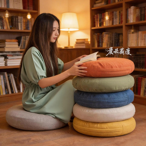 棉麻北欧风客厅可拆洗日式榻榻米