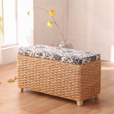 手工藤编轻奢入户换鞋凳