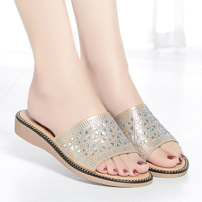 妈妈拖鞋女外穿平底软底凉鞋大码