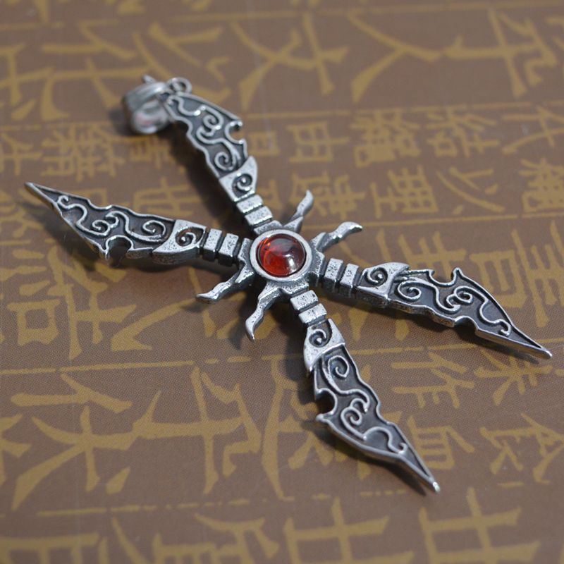 钛钢古代武侠风小说吊坠男女同款