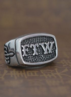 男士钛钢学生戒指