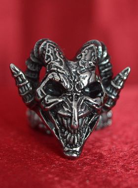 小恶魔欧美风钛钢戒指