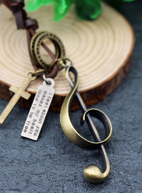 音符挂坠项链礼物创意饰品
