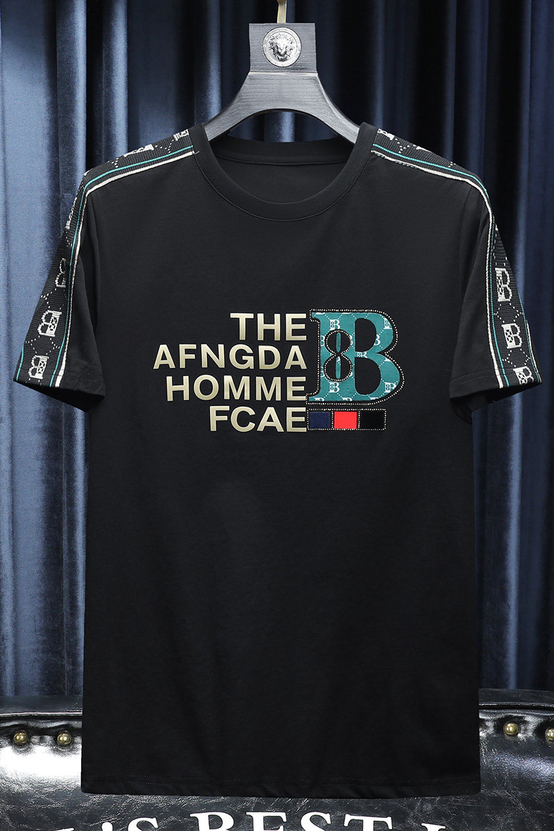 2024夏季新款高端品质丝光棉男士潮流短袖T恤QT6012AFD8371T-P70,男装T恤,钱塘6012(原3012)