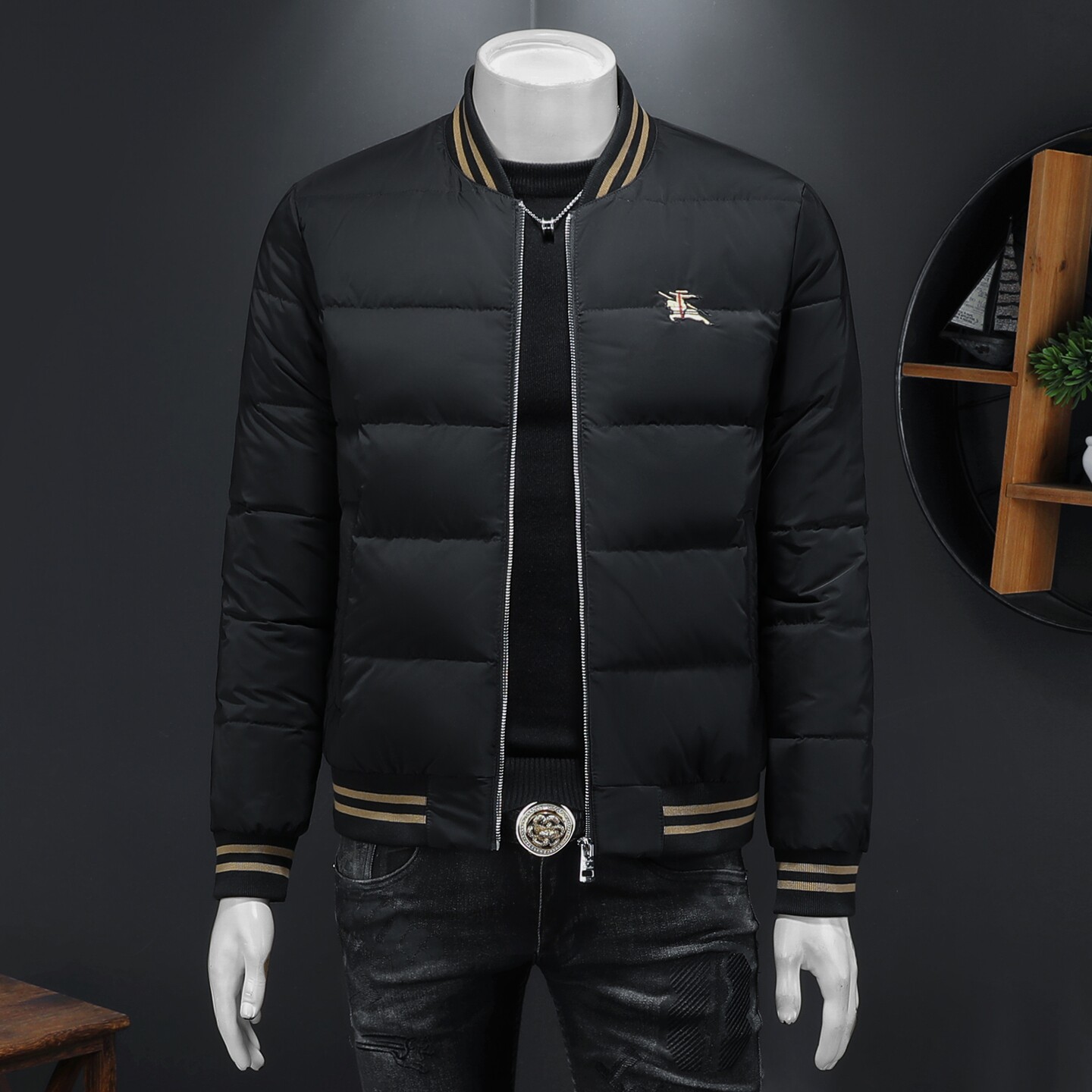 2026新款男士立领开衫时尚潮流羽绒服外套QT6012AFD7800-P300,男装羽绒服,阿丰达