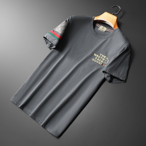 2024 夏季新款高端品质丝光棉男士潮流短袖T恤QT3012AFD7109T-P70图片