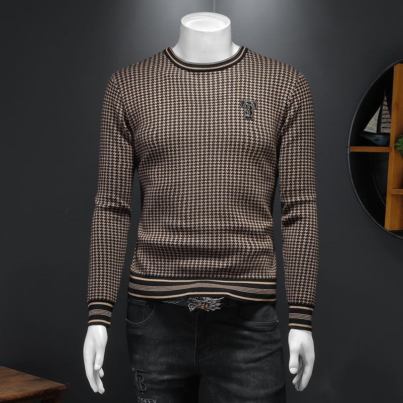 2024假模秋冬款新品男圆领潮流针织衫打底毛衣QT3012AFD5821-P105，男装针织衫/毛衣，阿丰达