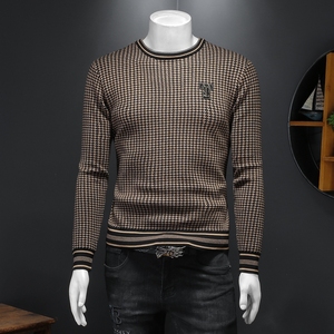 2024假模秋冬款新品男圆领潮流针织衫打底毛衣QT3012AFD5821-P105，男装针织衫/毛衣，阿丰达