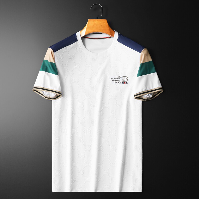 2026夏季新款高端品质丝光棉男士潮流短袖T恤QT6012AFD8531T-P75，男装T恤，阿丰达