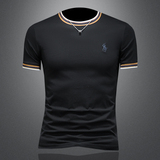 2026假模夏季新品质丝光棉男潮流短袖T恤QT6012AFD2613T-P75，男装T恤，钱塘6012(原3012)