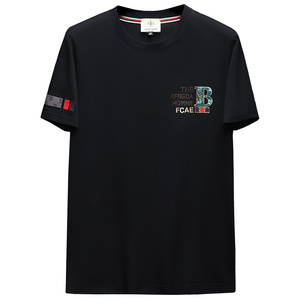 2024夏季新款高端品质丝光棉男短袖T恤 微阔版QT6012AFD8534T-P80图片