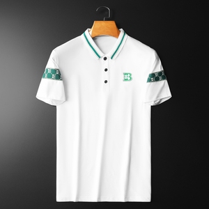 2024夏季新款高端品质丝光棉男士潮流短袖T恤 QT6012AFD8527T-P80，男装T恤，钱塘6012(原3012)