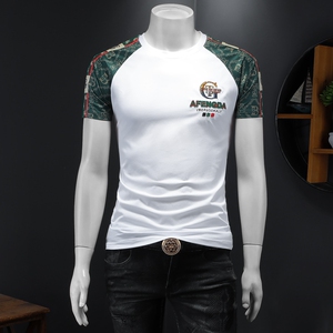 2025假模夏季新高端品质丝光棉男潮流短袖T恤QT6012AFD9979T-P70