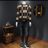 2024假模秋冬款新品男圆领潮流针织衫打底毛衣QT3001AFD5820-P105，男装针织衫/毛衣，钱塘6012(原3012)