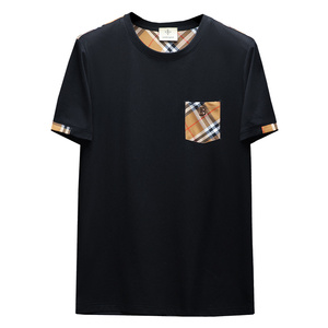 2026夏季新款高端品质丝光棉男士潮流短袖T恤QT6012AFD61009T-P70图片