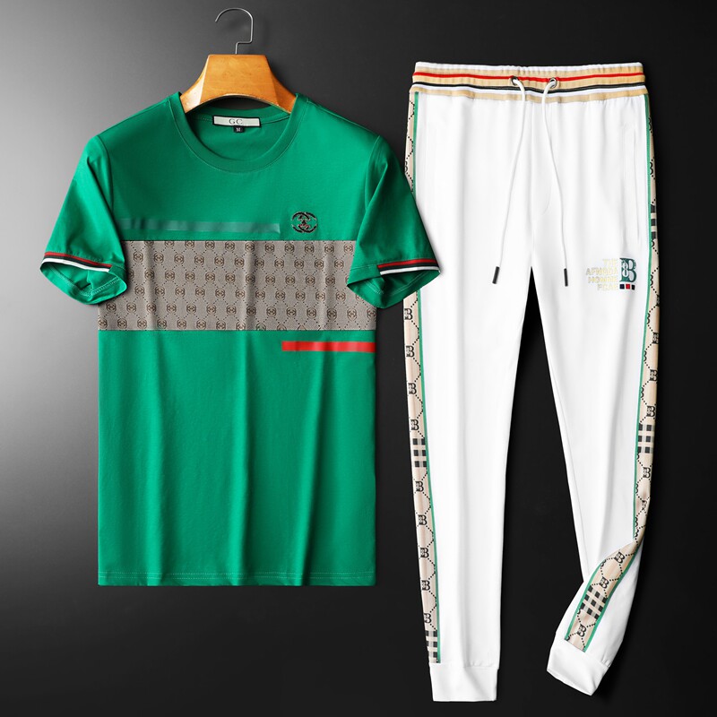 2025高端男圆领短袖长裤运动休闲套装可单卖QT6012TZ7010-2P200，男装休闲套装，阿丰达