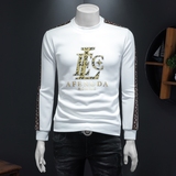 2025假模四季款男士圆领潮流刺绣时尚卫衣QT6012AFD1025Y-P125，男装卫衣，阿丰达