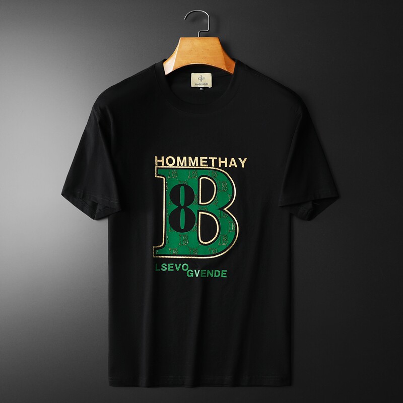 2026夏季新款高端品质丝光棉男短袖T恤微阔版QT6012AFD8532T-P80，男装T恤，阿丰达