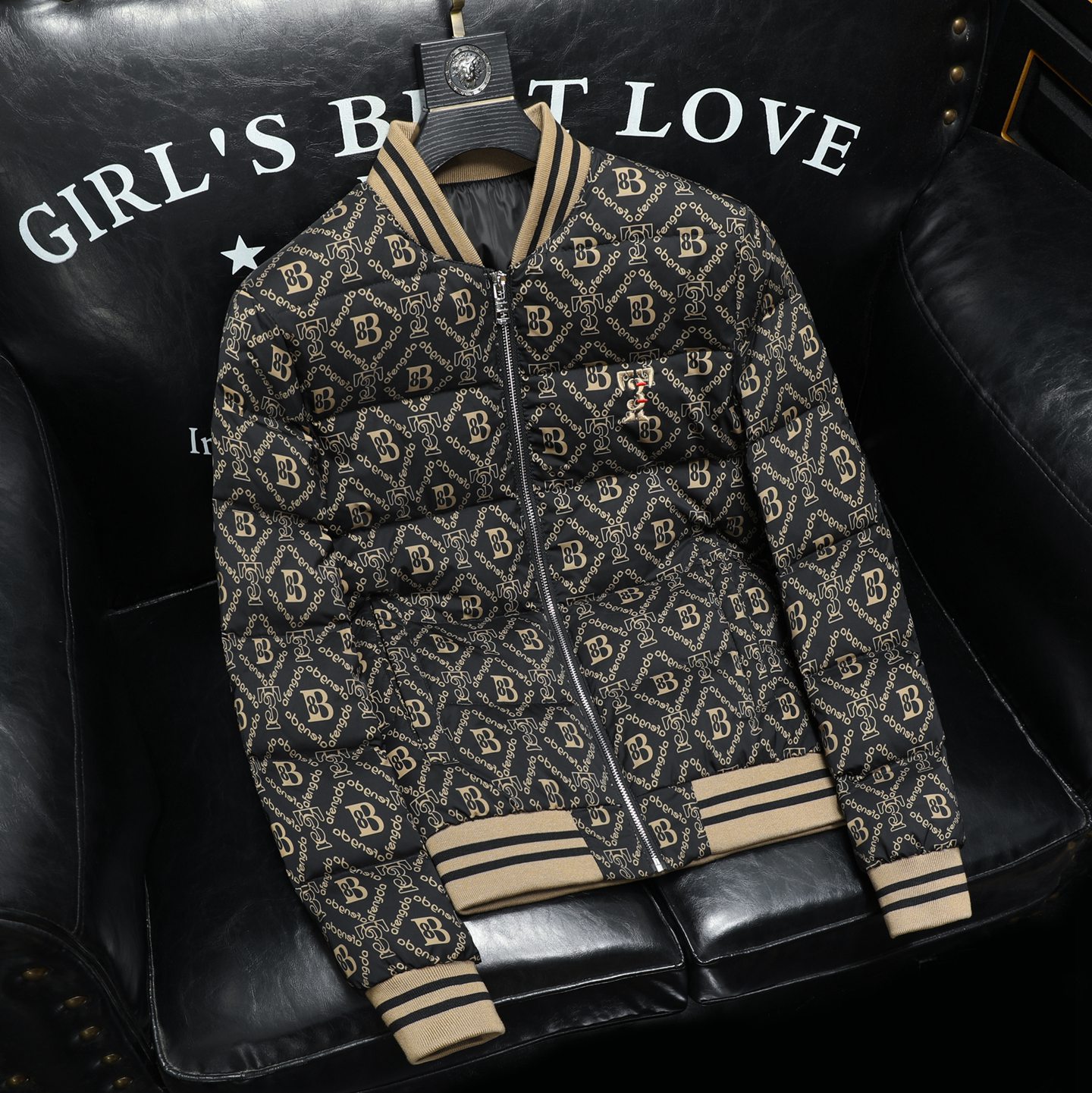 2025新款男士立领开衫时尚潮流羽绒服外套QT6012AFD7801-P300，男装羽绒服，阿丰达