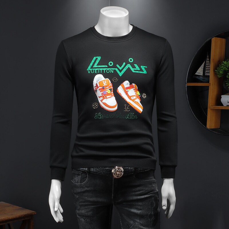 2025假模四季款男士圆领潮流刺绣时尚卫衣QT6012AFD9305Y-P125，男装卫衣，阿丰达
