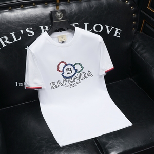 2026夏季新款品质丝光棉男潮流短袖T恤 QT6012AFD2618T-P75图片