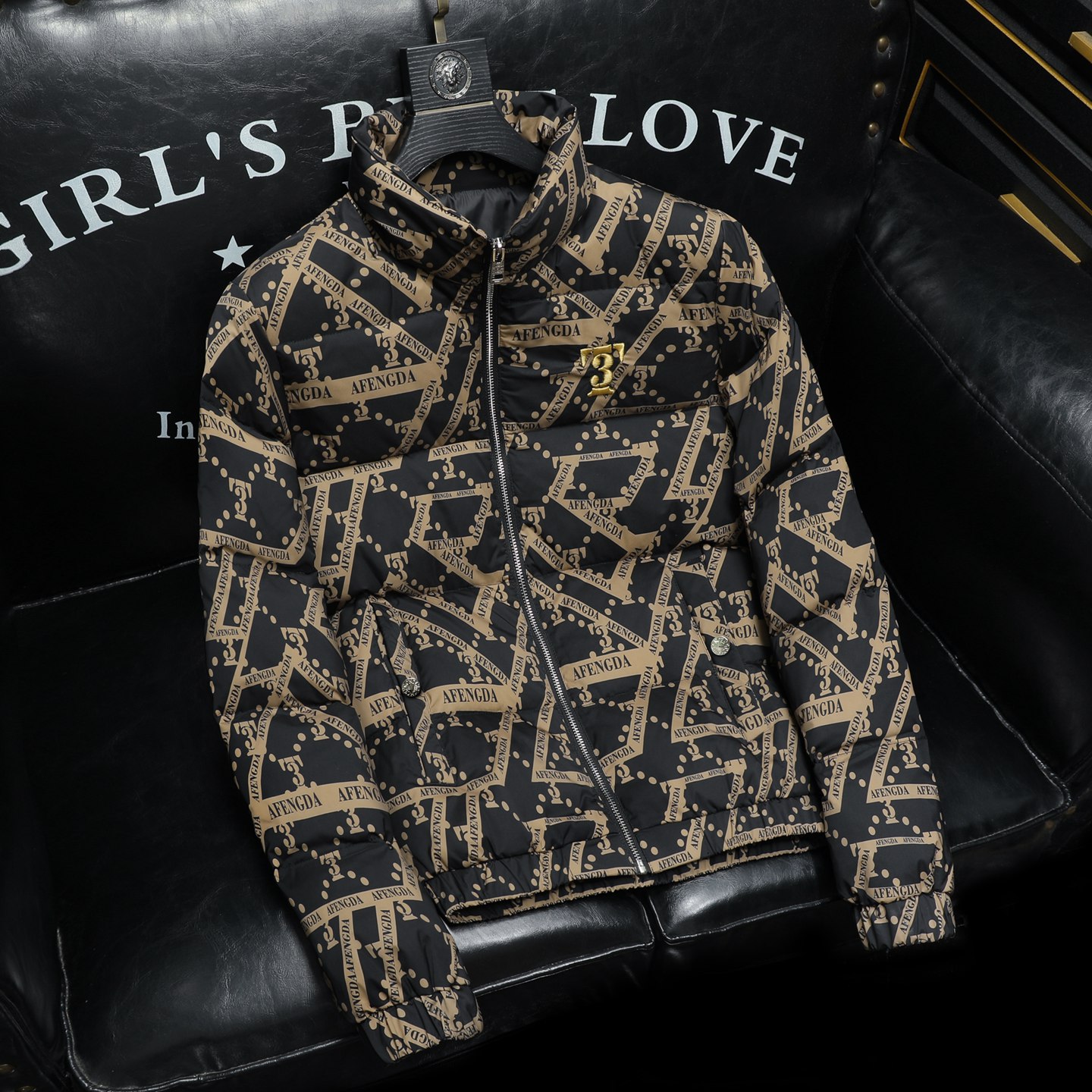 2025新款男士立领开衫时尚潮流羽绒服外套QT6012AFD7806-P310，男装羽绒服，阿丰达