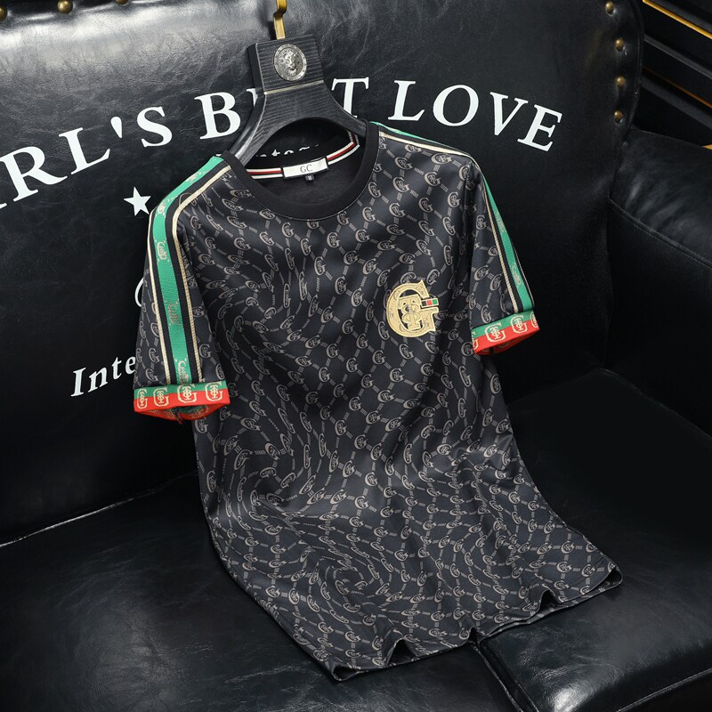 2026夏季新款高端品质丝光棉男潮流短袖T恤QT6012AFD9915T-P75，男装T恤，阿丰达